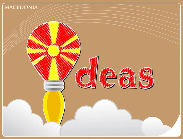 Concepto de idea hecho de la bandera de Macedonia, vector conceptual — Vector de stock