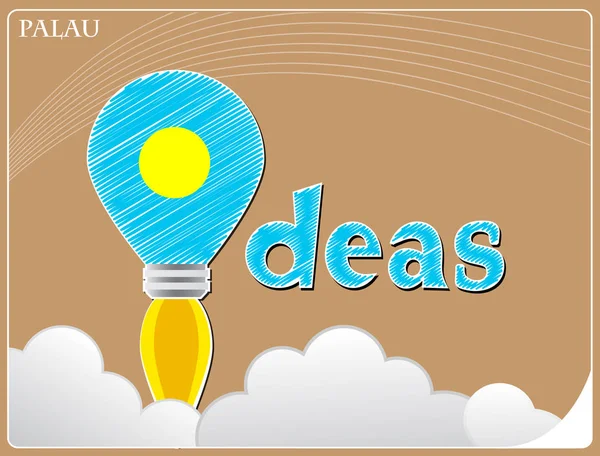 Ideia conceito feito a partir da bandeira de Palau, vetor conceitual doente —  Vetores de Stock
