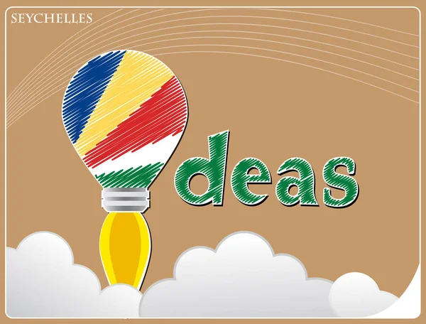 Concepto de idea hecho desde la bandera de Seychelles, vecto conceptual — Vector de stock