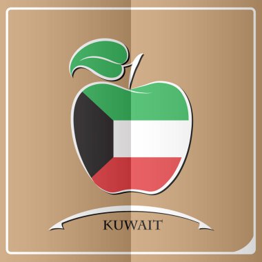 Kuveyt bayrağı yapılan elma logosu