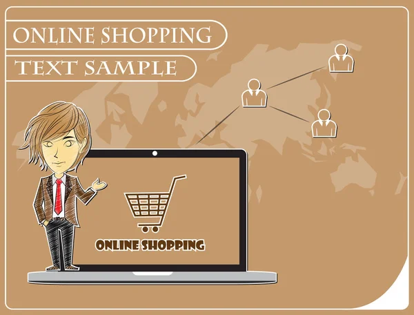Online shopping Sale, Flat design vector illustration — Stock Vector