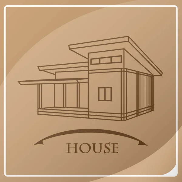 Casa exterior aislado icono vector ilustración diseño — Vector de stock
