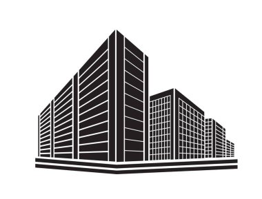 Perspektif binanın 3d tel kafes