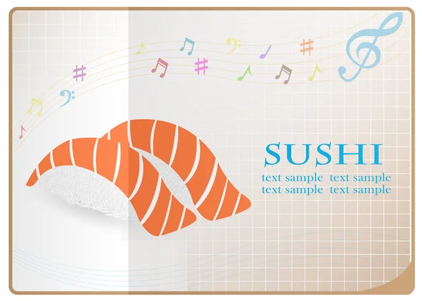 Japanse sushi. Vector design — Stockvector