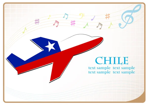 由智利国旗的平面图标 — 图库矢量图片