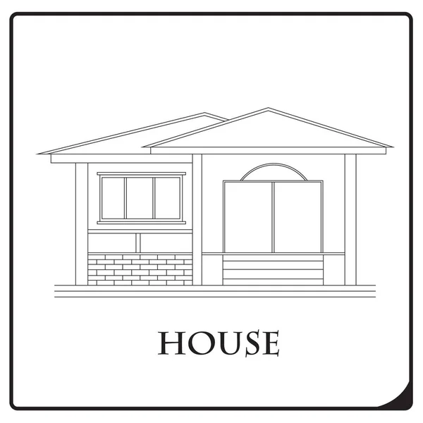 Casa exterior aislado icono vector ilustración diseño — Vector de stock