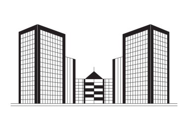 Perspektif binanın 3d tel kafes