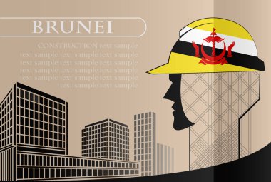 Brunei bayrağı yapılan bina logosu 