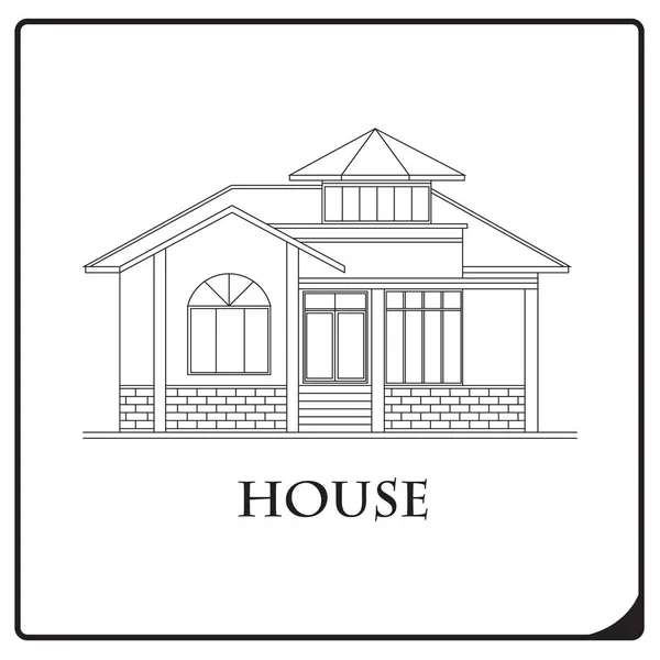 House exterior isolated icon vector illustration design — Stock Vector