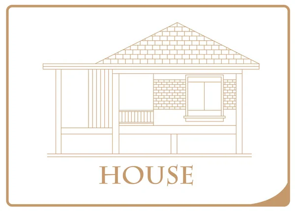 Casa exterior isolado ícone vetor ilustração design — Vetor de Stock
