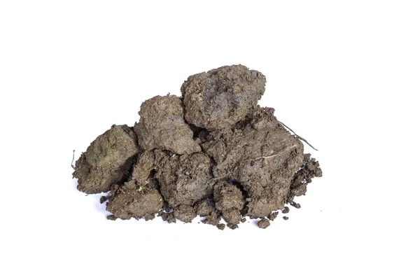 Soil  isolated on white background — Stock Photo, Image