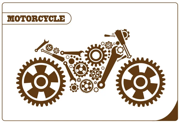 Motosiklet şeklinde soyut Dişliler