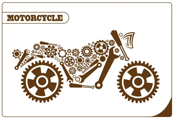 Motosiklet şeklinde soyut Dişliler