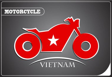 Vietnam bayrağı yapılan motosiklet