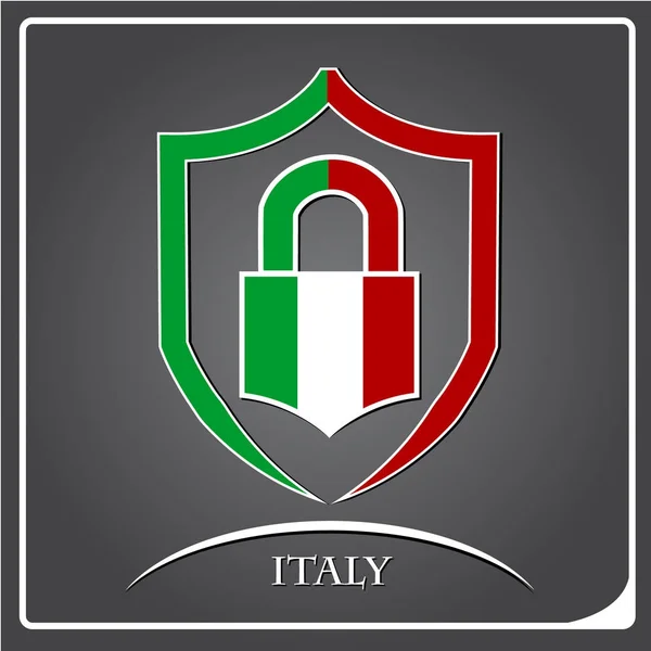 Skorzystaj z logo wykonane z flaga Włoch — Wektor stockowy