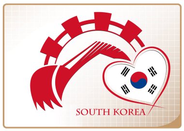 Güney Kore bayrağı yapılan beko logosu