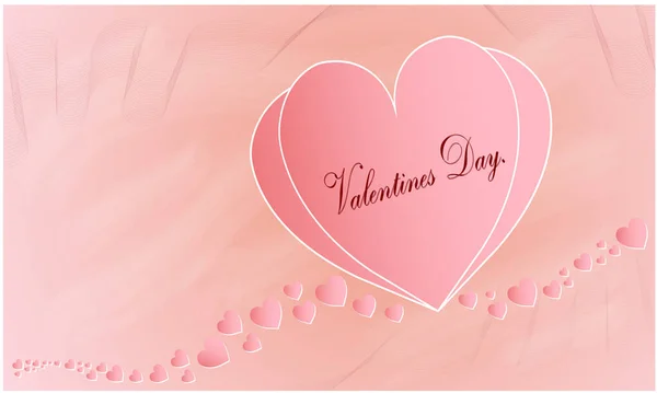Valentijnsdag Romantische Wenskaart Vector Illustratie — Stockvector