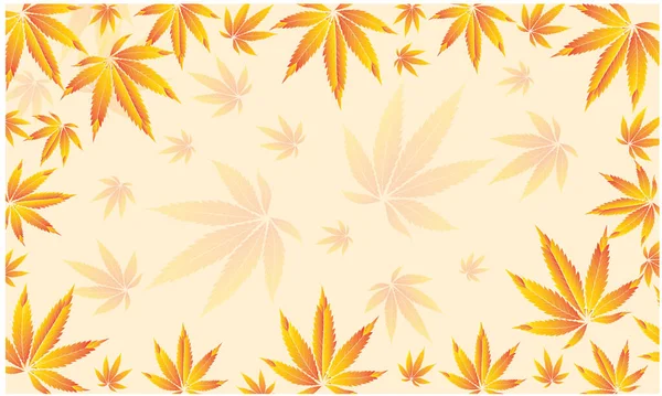 Marijuana Background Illustration Leaf Pattern Repeat Seamless Pattern — Stock Vector