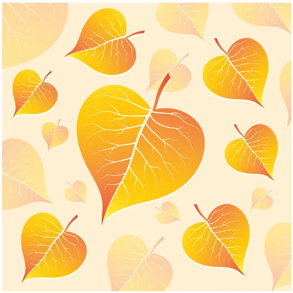 Fond Sans Couture Partir Feuilles Illustration Vectorielle — Image vectorielle