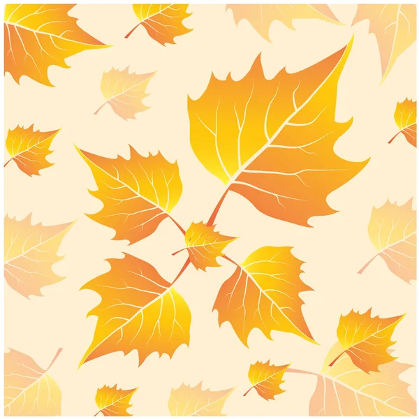 Fond Sans Couture Partir Feuilles Illustration Vectorielle — Image vectorielle