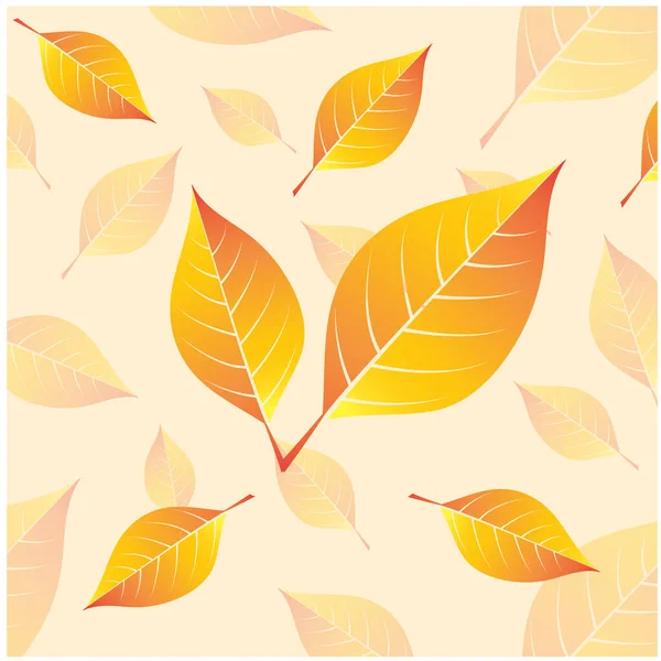 Fond Sans Couture Partir Feuilles Illustration Vectorielle — Image vectorielle