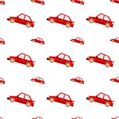 Araç vektörleri kusursuz. Otomobil oyuncağı arkaplanı, vektör illüstrasyonu.