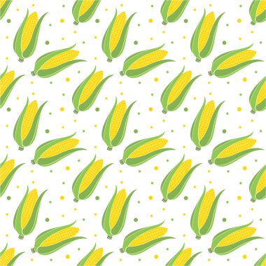 Dikenli mısır meyvesi deseni, Vektör çizimi.
