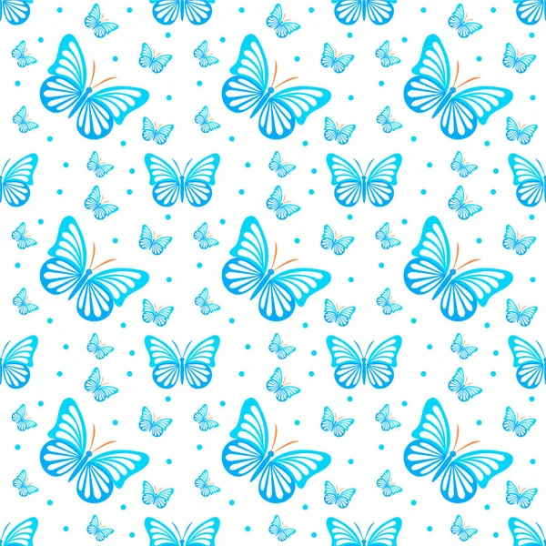 Naadloos Patroon Met Vlinder Vector Textuur Illustratie — Stockvector