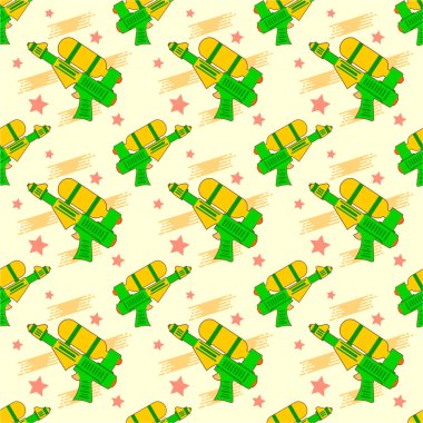 Su tabancasıyla kusursuz desen. Vektör dokusu çizimi.