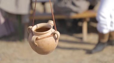 Kil tenceresi Askeri kamp. Kırım Savaşı. Kırım Savaşı sahnelerinin yeniden canlandırılması.