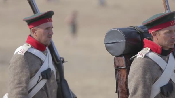 Military Camp Crimean War Enacting Scenes Crimean War — Stock Video