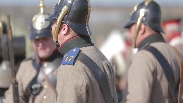 Militärlager Krimkrieg Nachstellung Von Szenen Des Krimkrieges — Stockvideo