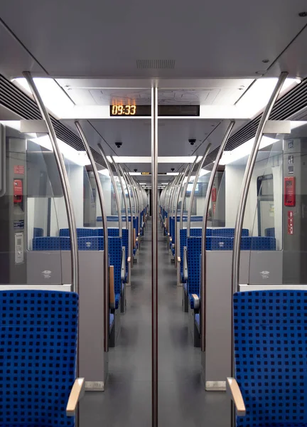 An empty subway wagon in the Hamburg City during Corona Quarantine.