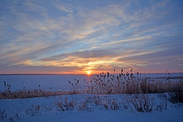 Vinter landsbygd landskap — Stockfoto