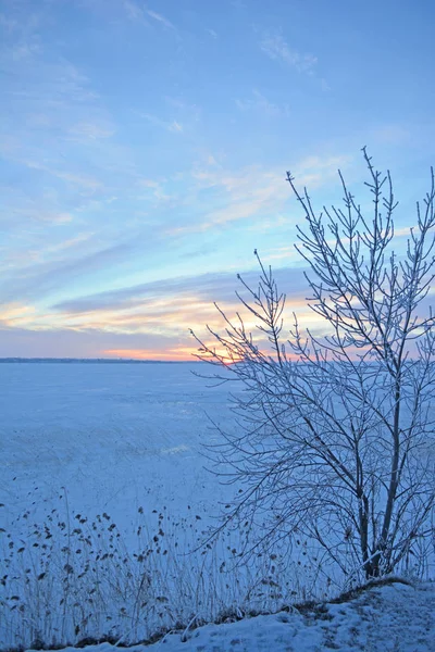 Paesaggio rurale invernale — Foto Stock