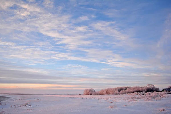 Зимовий Сільський пейзаж — стокове фото