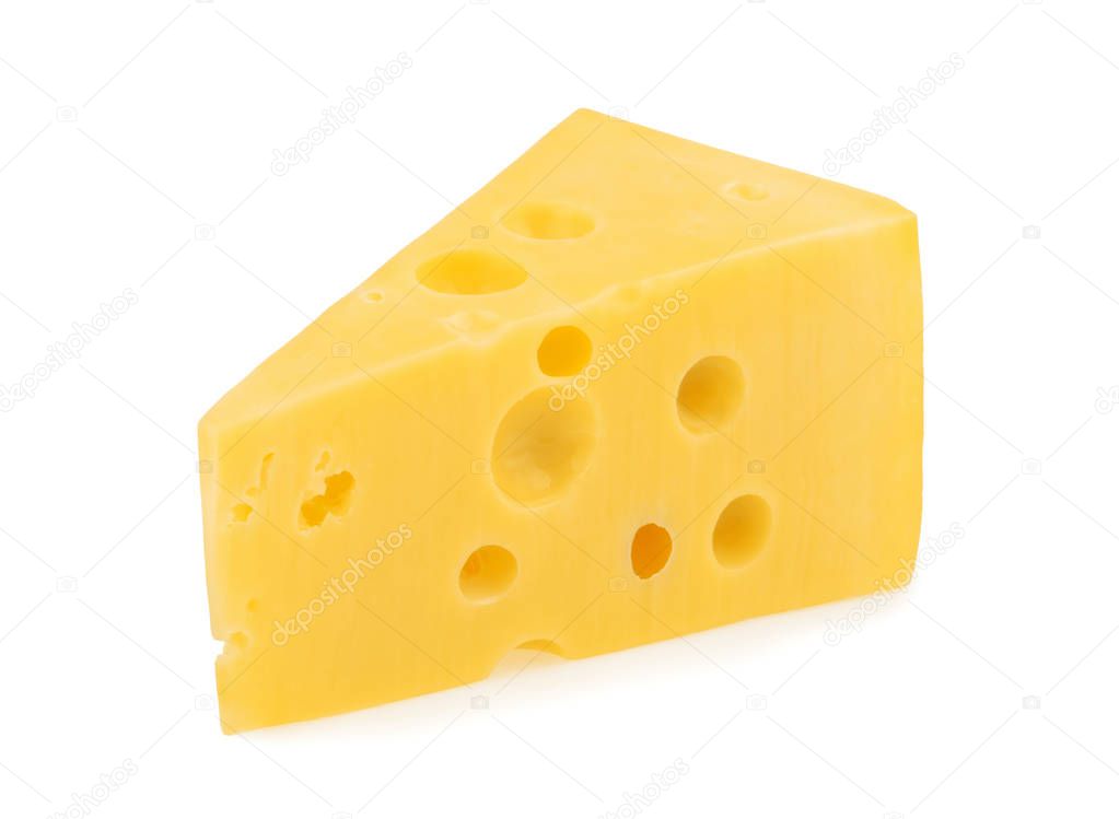 piece of cheese isolated