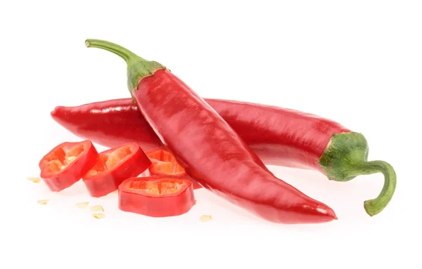 Chili peppar isolerad på en vit bakgrund — Stockfoto