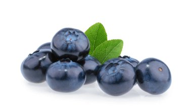 Beyaz arkaplanda yaban mersini izole edilmiş.