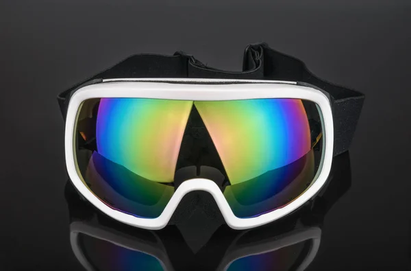 Ski goggles on black background — Stock Photo, Image