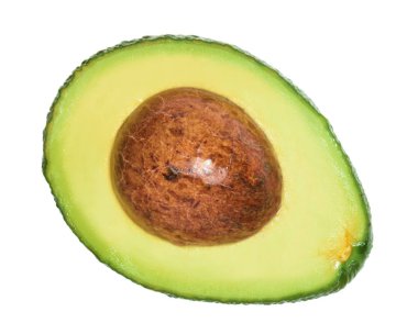 Beyaz Gölge olmadan izole avokado