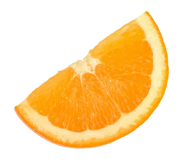 Φέτα πορτοκάλι που απομονώνονται σε λευκό χωρίς σκιά — Φωτογραφία Αρχείου
