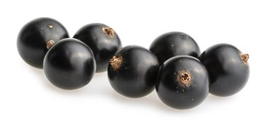 Beyaz arkaplanda siyah frenk üzümü izole edildi