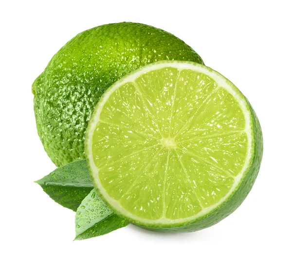 Limes isolerad på vit bakgrund — Stockfoto