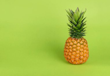Yeşil arka planda ananas