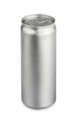 Metal alüminyum içecek beyaz arkaplanda izole edilebilir. 
