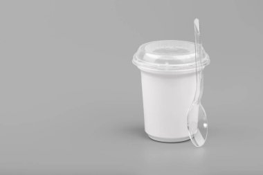 Boş plastik süt konteynırı. Tatlı için Küvet Kovası Konteynırı,