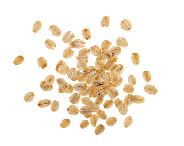 Роллы овса, здоровый завтрак хлопья овса изолированы по whi
