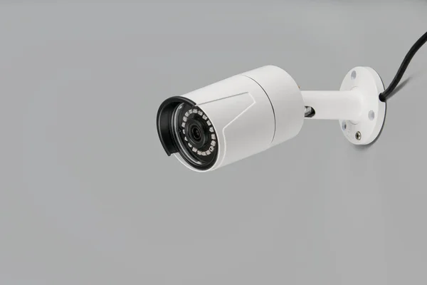 Cctv Kamera. Überwachungskamera an der Wand — Stockfoto