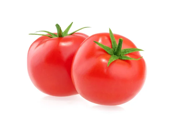 Tomate isoliert auf weißem Hintergrund mit Schneideweg Stockbild
